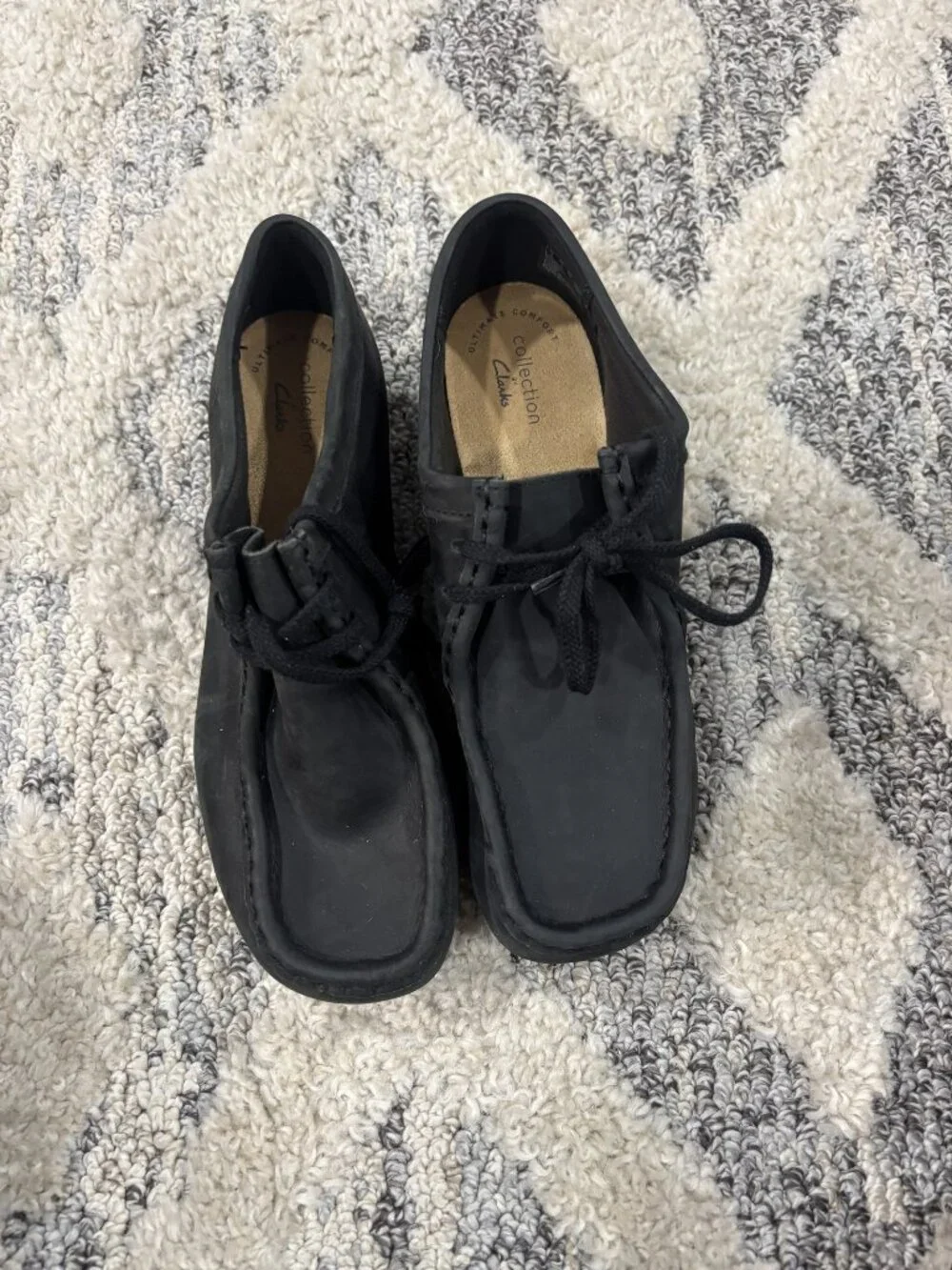 Clarks Collection by Clarks Black Moc-Toe Lace-Up Boot Size 7.5 M